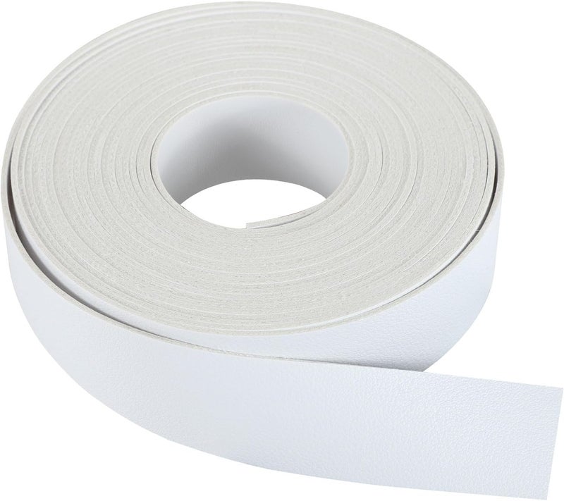 CDY Double Sided Leather Straps: 1 Inch Wide 200 Inches Long Leather Strip for DIY Craft Projects Bag Strap Very Suitable Traction Ropes (White) - Image 3
